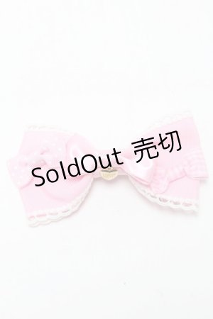 画像: Angelic Pretty / Trio Ribbonバレッタ  ピンク S-25-04-09-005-AP-AC-AS-ZS