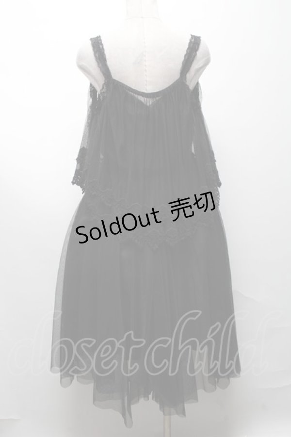 画像2: axes femme / レース重ねワンピース  黒 S-25-04-09-054-AX-OP-HR-ZS (2)