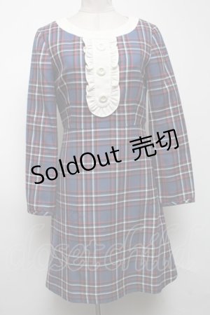 画像: MILK / チェックワンピース  紺 S-25-04-09-065-ML-OP-AS-ZS