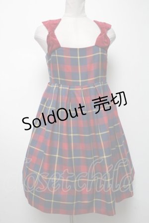 画像: MILK / GOOD GIRLジャンスカ  赤ｘ紺 S-25-04-09-072-ML-OP-AS-ZS