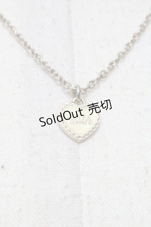 画像1: MILK / ミニハートネックレス  ゴールドｘ白 S-25-04-09-020-ML-AC-AS-ZS (1)