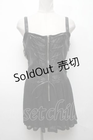 画像: DARK IN LOVE / 蜘蛛の巣レース切替ワンピース  黒 S-25-04-09-021-PU-OP-AS-ZS