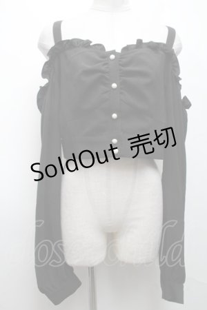 画像: Ank Rouge / オフショルトップス  黒 S-25-04-09-022-CA-BL-AS-ZS
