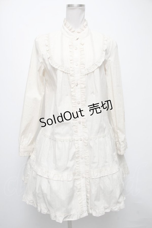 画像1: axes femme / ストライプ柄ワンピース  オフ S-25-04-12-056-AX-OP-AS-ZS (1)
