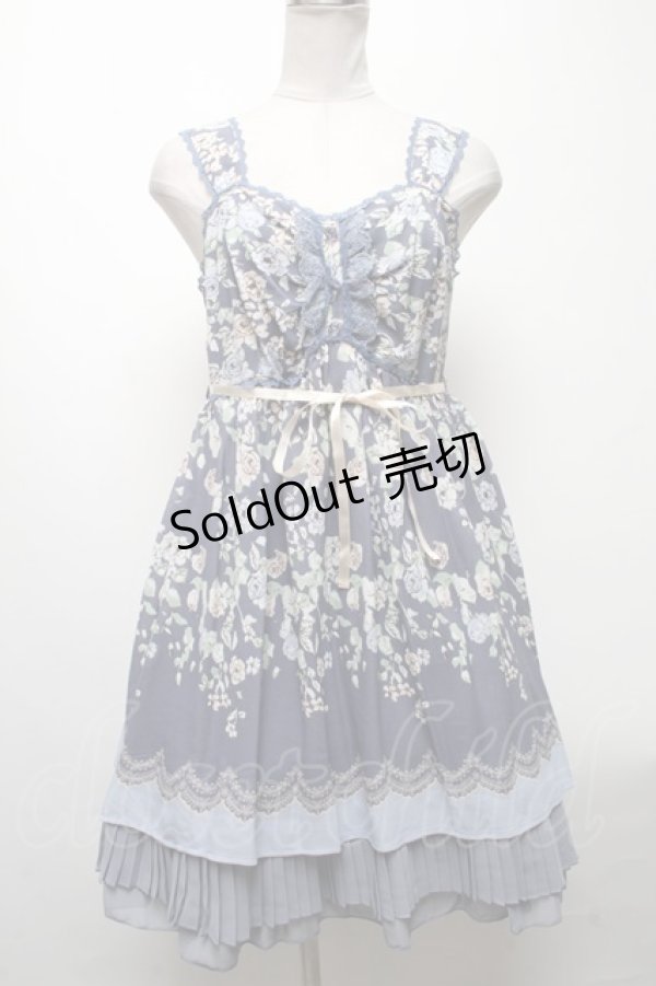 画像1: axes femme / ワンピース  ブルーグレー S-25-04-12-070-AX-TO-AS-ZS (1)