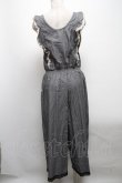 画像2: axes femme / ワイドパンツサロペット  グレー S-25-04-12-072-AX-BL-HR-ZS (2)