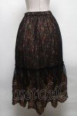 画像2: axes femme NOSTALGIE / 花柄ｘ刺繍ギャザースカート  ブラウン S-25-04-12-085-AX-SK-HR-ZS (2)