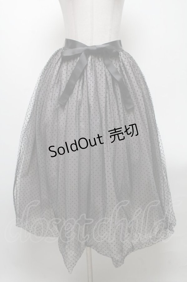 画像1: axes femme / ドットチュールスカート  黒 S-25-04-12-086-AX-SK-HR-ZS (1)