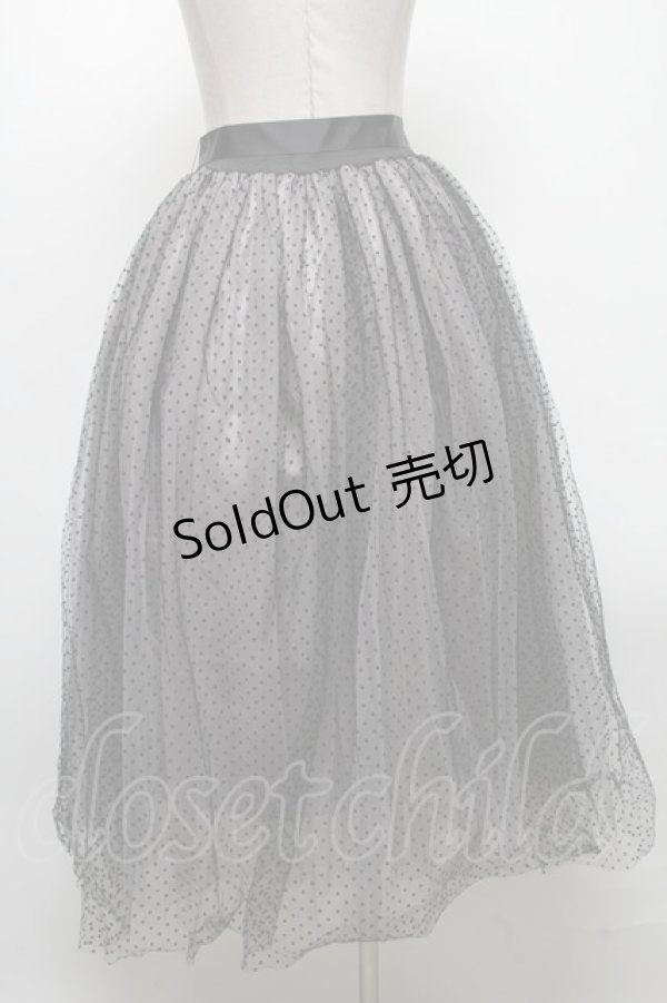画像2: axes femme / ドットチュールスカート  黒 S-25-04-12-086-AX-SK-HR-ZS (2)