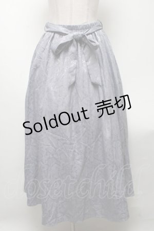 画像: axes femme /オーナメントジャガードスカート  ブルー S-25-04-12-089-AX-SK-AS-ZS