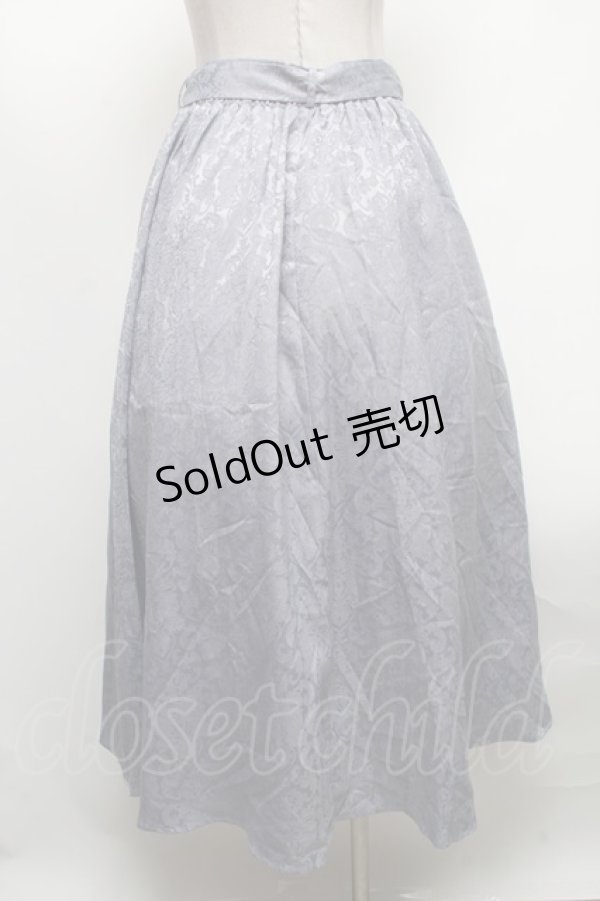 画像2: axes femme /オーナメントジャガードスカート  ブルー S-25-04-12-089-AX-SK-AS-ZS (2)