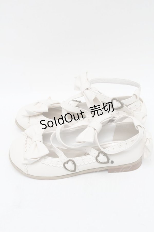 画像2: metamorphose / トリプルリボンクロスストラップシューズ  オフ S-25-04-12-009-ME-SH-AS-ZS (2)
