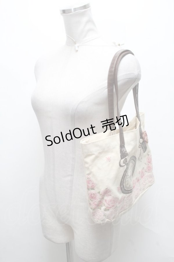 画像3: axes femme / バラｘ時計プリントバッグ  オフ S-25-04-12-017-AX-BG-HR-ZS (3)