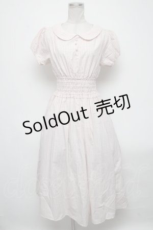 画像: Ank Rouge / ギンガムワンピース  ピンク S-25-04-14-057-CA-OP-AS-ZS