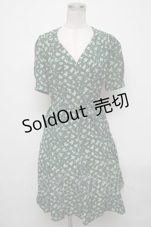 画像: an another angelus / 花柄ワンピース  グリーン S-25-04-14-064-CA-OP-AS-ZT321