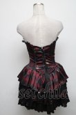 画像2: ATELIER PIERROT / "Diamond Circus"ミニコルセットワンピース  ワイン S-25-04-14-079-EL-OP-AS-ZS (2)