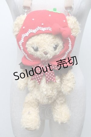 画像: BABY,THE STARS SHINE BRIGHT / BAG いちごになりたいくまくみゃちゃんポシェット  ブラウン S-25-04-14-018-BA-BG-ET-ZT170