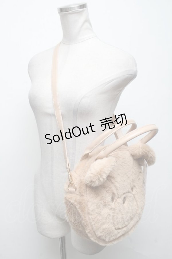 画像4: axes femme kawaii / ふわふわクマバッグ  キャメル S-25-04-14-019-AX-BG-AS-ZS (4)
