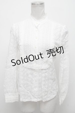 画像: Jane Marple /アイレットレースピンタックブラウス  白 S-25-04-14-028-JM-BL-AS-ZS