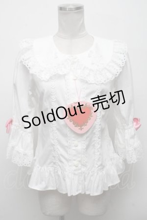画像: BABY,THE STARS SHINE BRIGHT / Romantic Dream Roseブラウス  白ｘ白 S-25-04-14-029-BA-BL-AS-ZS