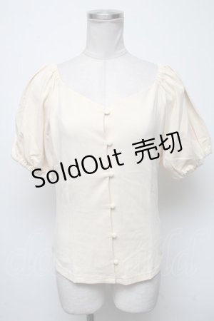 画像: an another angelus / パフスリーブカットソー  オフ S-25-04-14-032-CA-TO-AS-ZS