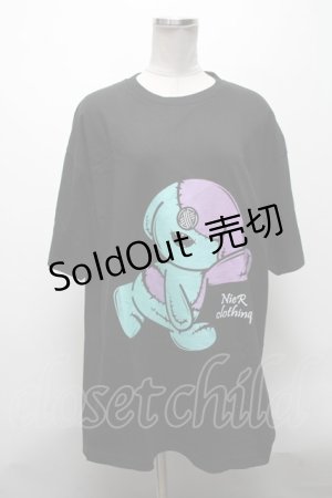 画像: NieR Clothing / プリントTシャツ  黒 S-25-04-15-047-PU-TS-AS-ZS
