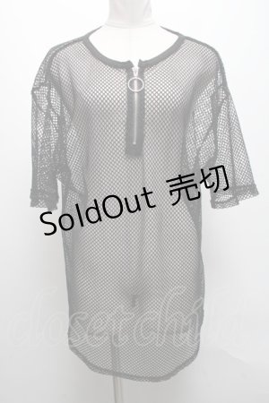 画像: LISTEN FLAVOR / メッシュトップス  黒 S-25-04-15-049-PU-TO-AS-ZS
