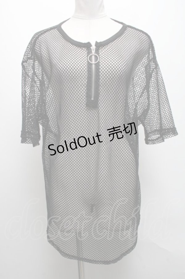 画像1: LISTEN FLAVOR / メッシュトップス  黒 S-25-04-15-049-PU-TO-AS-ZS (1)