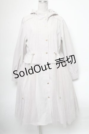 画像: axes femme POETIQUE / チュール使いロングパーカー  薄ピンク S-25-04-15-054-AX-OP-HR-ZS