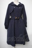 画像1: axes femme POETIQUE / ストライプワンピ風コート  紺 S-25-04-15-060-AX-CO-HR-ZS (1)