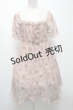 画像: axes femme / 小花柄ワンピース  ピンク S-25-04-15-065-AX-OP-HR-ZS