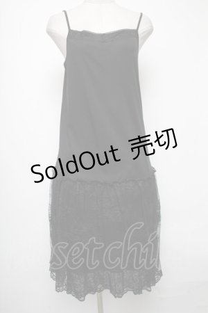 画像: axes femme / レース使いペチワンピース  黒 S-25-04-15-069-AX-OP-AS-ZS