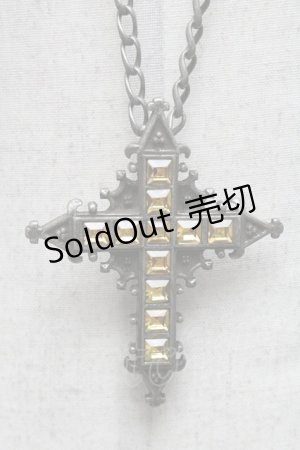 画像: Moi-meme-Moitie / イエロージュエル十字架ペンダント  シルバーｘイエロー S-25-04-15-014-MO-AC-AS-ZS