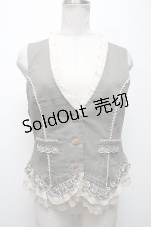 画像: axes femme / 綿クラシックベスト  カーキ S-25-04-15-017-AX-TO-AS-ZS
