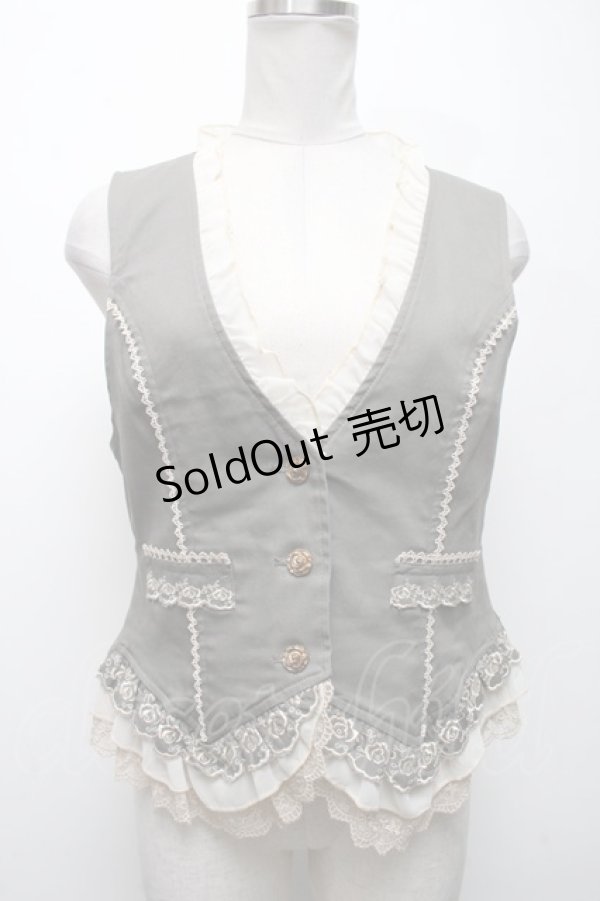 画像1: axes femme / 綿クラシックベスト  カーキ S-25-04-15-017-AX-TO-AS-ZS (1)