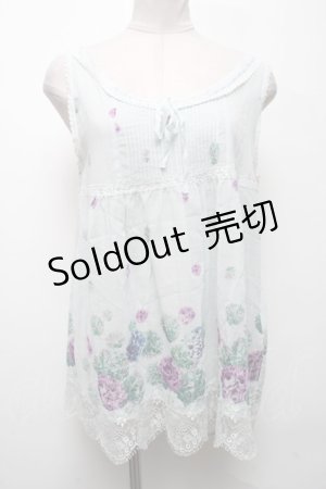 画像: Jane Marple / TOPハイドランジアノースリーブトップス  サックス S-25-04-15-018-JM-TO-AS-ZS