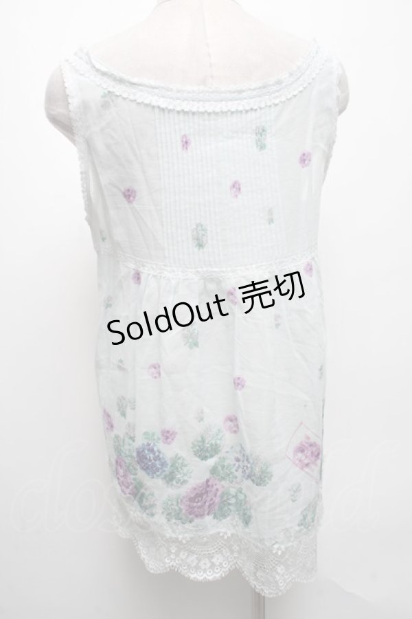 画像2: Jane Marple / TOPハイドランジアノースリーブトップス  サックス S-25-04-15-018-JM-TO-AS-ZS (2)