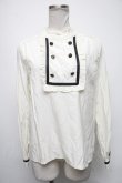 画像1: axes femme POETIQUE / ダブルボタンデザインブラウス  キナリ S-25-04-15-022-AX-BL-HR-ZS (1)