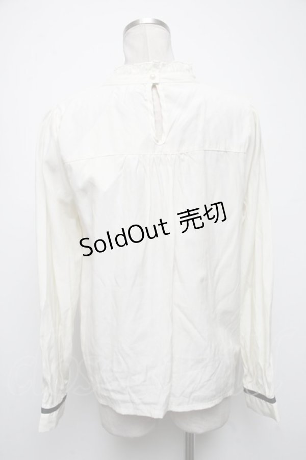画像2: axes femme POETIQUE / ダブルボタンデザインブラウス  キナリ S-25-04-15-022-AX-BL-HR-ZS (2)