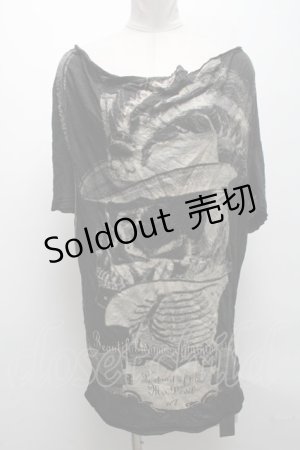 画像: VII / ptドレープTシャツ  黒 S-25-04-15-039-HN-TS-HR-ZS