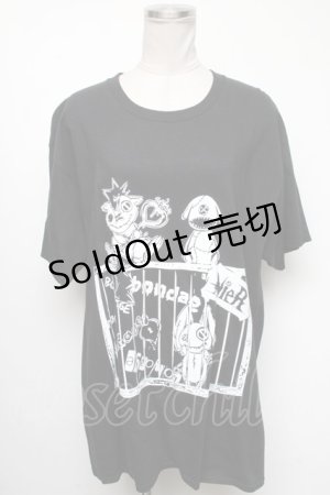 画像: NieR Clothing / プリントTシャツ  黒 S-25-04-17-048-PU-TS-HR-ZY