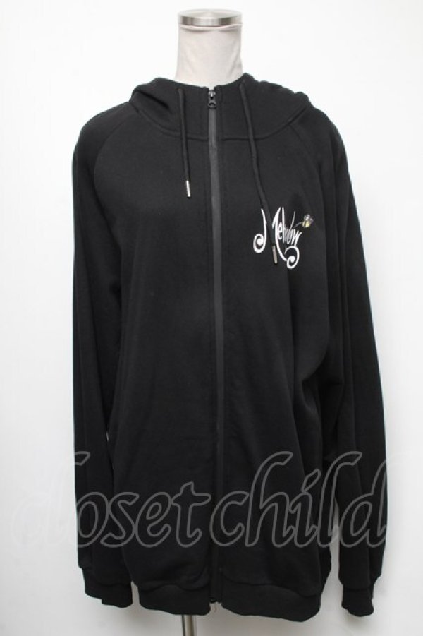 画像1: Meltyglow / クマプリントパーカー  黒 S-25-04-17-052-PU-TO-HR-ZT307 (1)