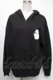 画像1: NieR Clothing / NieRちゃんプリント裏起毛パーカー  黒 S-25-04-17-053-PU-TO-HR-ZT307 (1)
