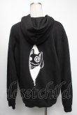 画像2: NieR Clothing / NieRちゃんプリント裏起毛パーカー  黒 S-25-04-17-053-PU-TO-HR-ZT307 (2)