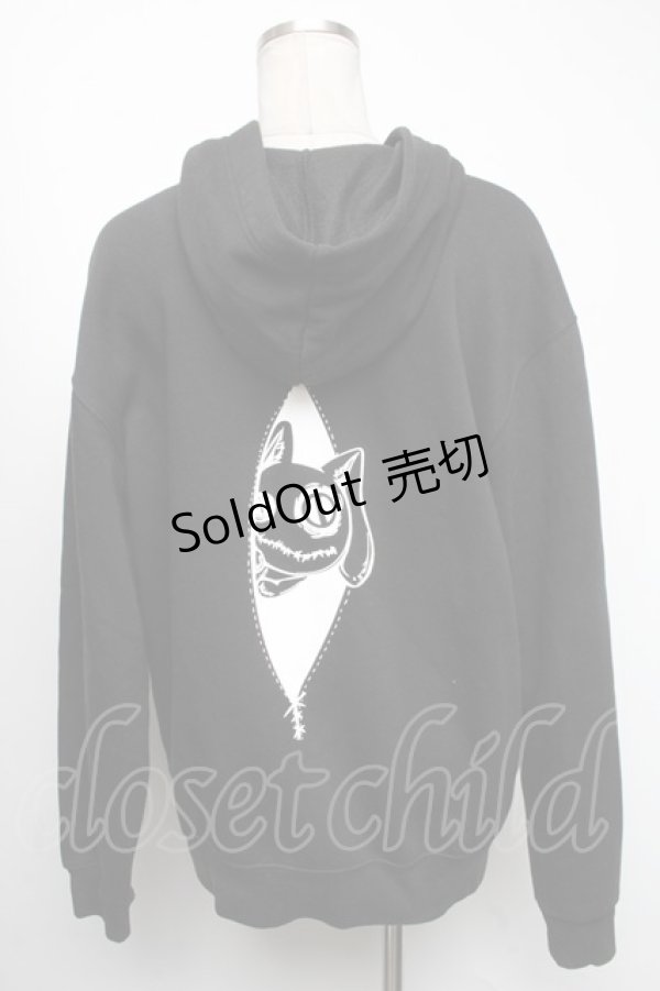 画像2: 【SALE】NieR CLOTHING / NieRちゃんプリント裏起毛パーカー  黒 S-25-04-17-053-PU-TO-HR-ZT307 (2)