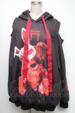 画像1: TRAVAS TOKYO / 椎名ひかりコラボうさ耳パーカー  グレーｘ赤 S-25-04-17-055-PU-TO-HR-ZS (1)