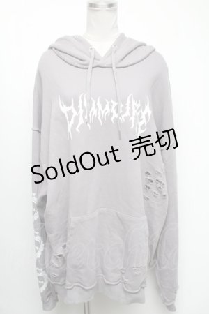 画像: DimMoire / CRUSH ダメージパーカー  グレー S-25-04-17-056-GO-TO-AS-ZS