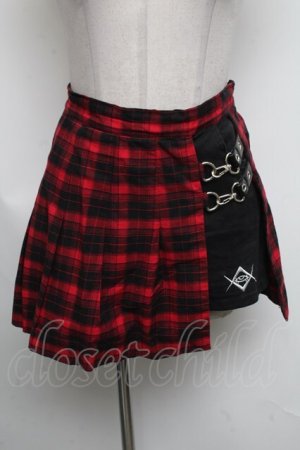 画像: REFLEM / タータンチェックキュロット  赤 S-25-04-17-078-PU-PA-AS-ZS