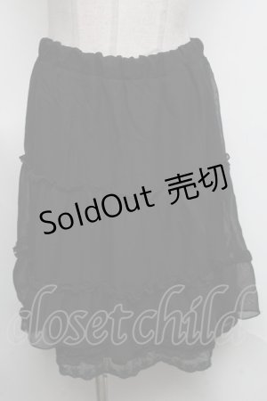 画像: axes femme / シフォンインナースカート  黒 S-25-04-17-081-AX-SK-HR-ZS