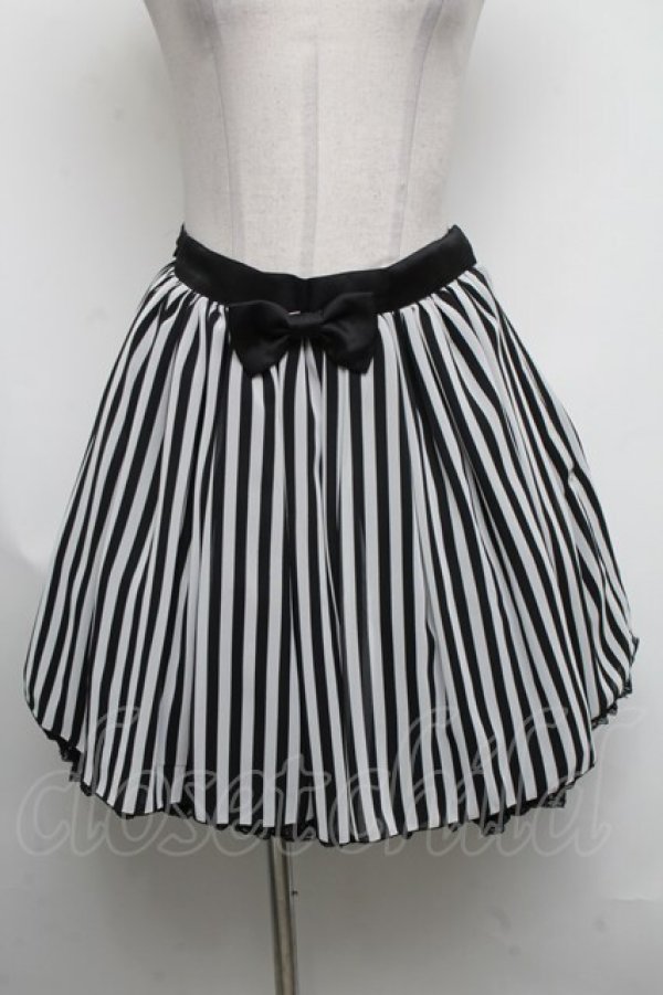 画像1: Angelic Pretty / ジオメトリックスカート  黒ｘ白 S-25-04-17-083-AP-SK-AS-ZS (1)